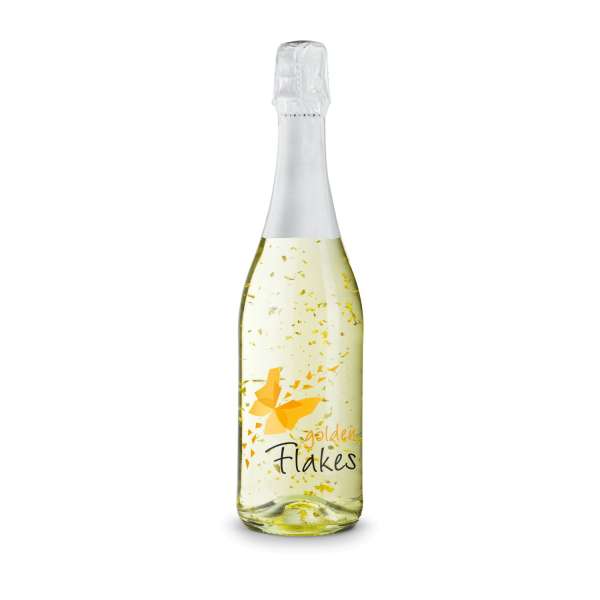 Golden Flakes - Flasche klar - Kapselfarbe, 0,75 l