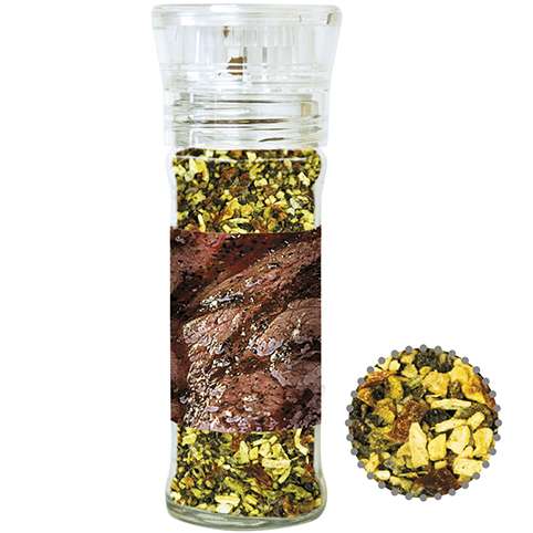 Gewürzmischung Steakgewürz, ca. 55g, transparente Gewürzmühle