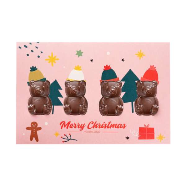 VERSANDHANDEL PRALINEN KARTE MIT SCHOKOLADEN-TEDDY-BÄREN
