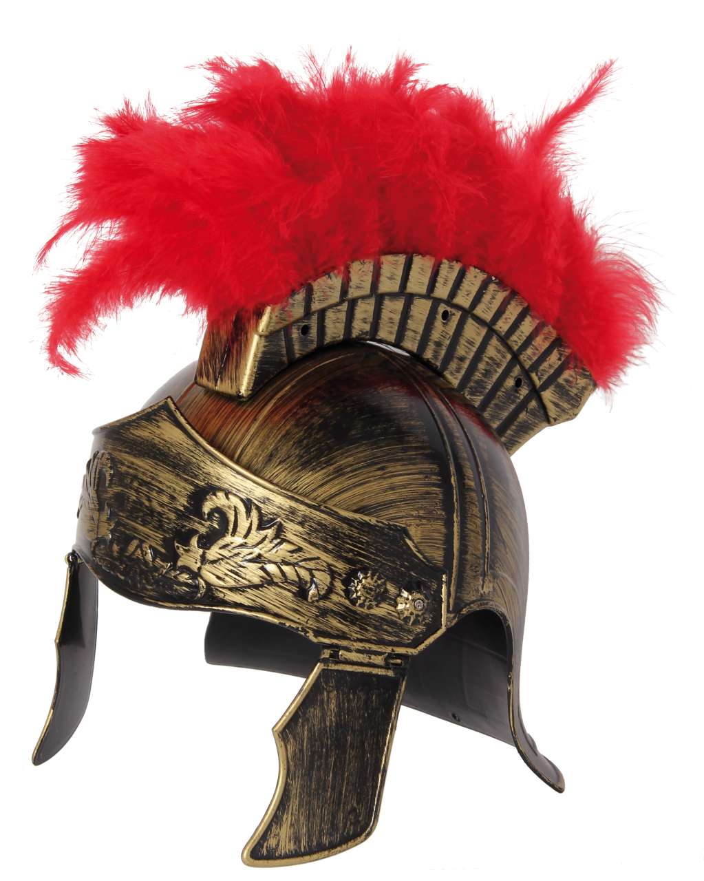 Römerhelm Royal gold mit Feder