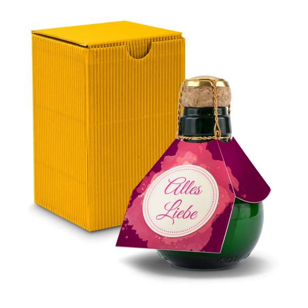 Kleinste Sektflasche der Welt! Alles Liebe - Inklusive Geschenkkarton in, 125 ml