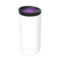 Becher weiß, Deckel lila