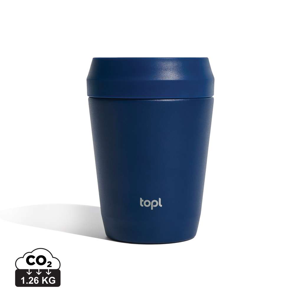 Topl-Trinkbecher aus rec. Stahl mit 360-Grad-Deckel 236ml