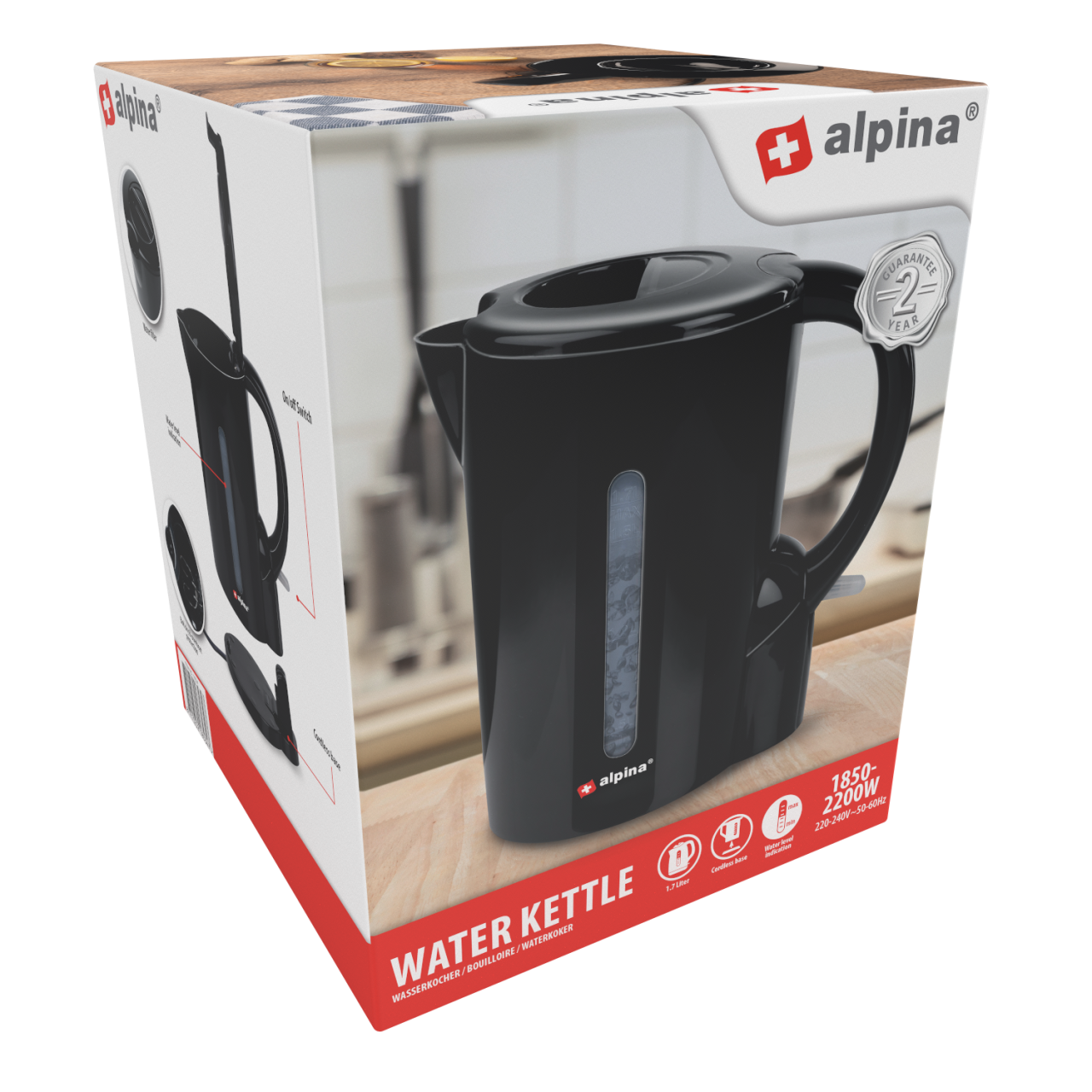 ALPINA Water Kettle 1.7L 2200W