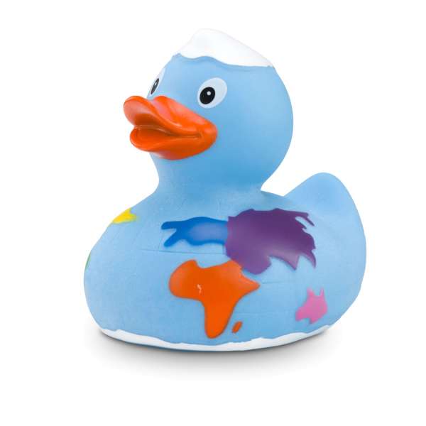 Werbeente Erna Erdkugel