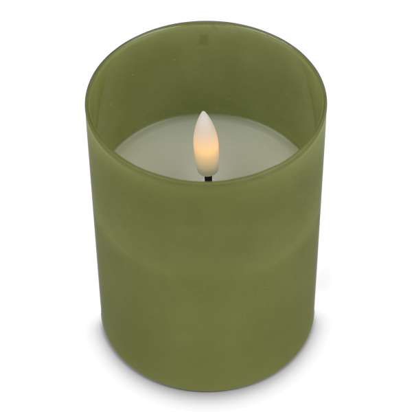 Nyelle Wiederaufladbare LED-Wachskerze im Glas