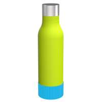 Flasche grün, Hülle cyan