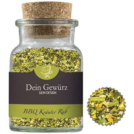Gewürzmischung BBQ Kräuter Rub, ca. 50g, Korkenglas