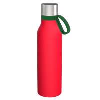 Flasche rot, Ring grün