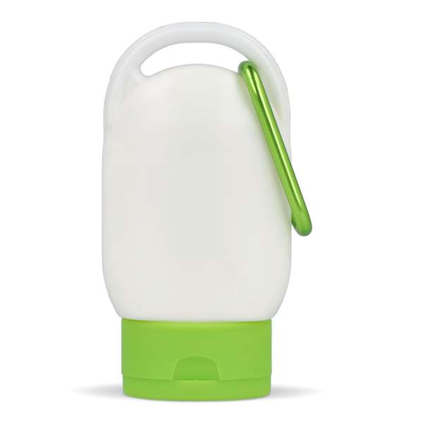 Sonnenschutzlotion mit Karabiner SPF30 aus recyceltem Material