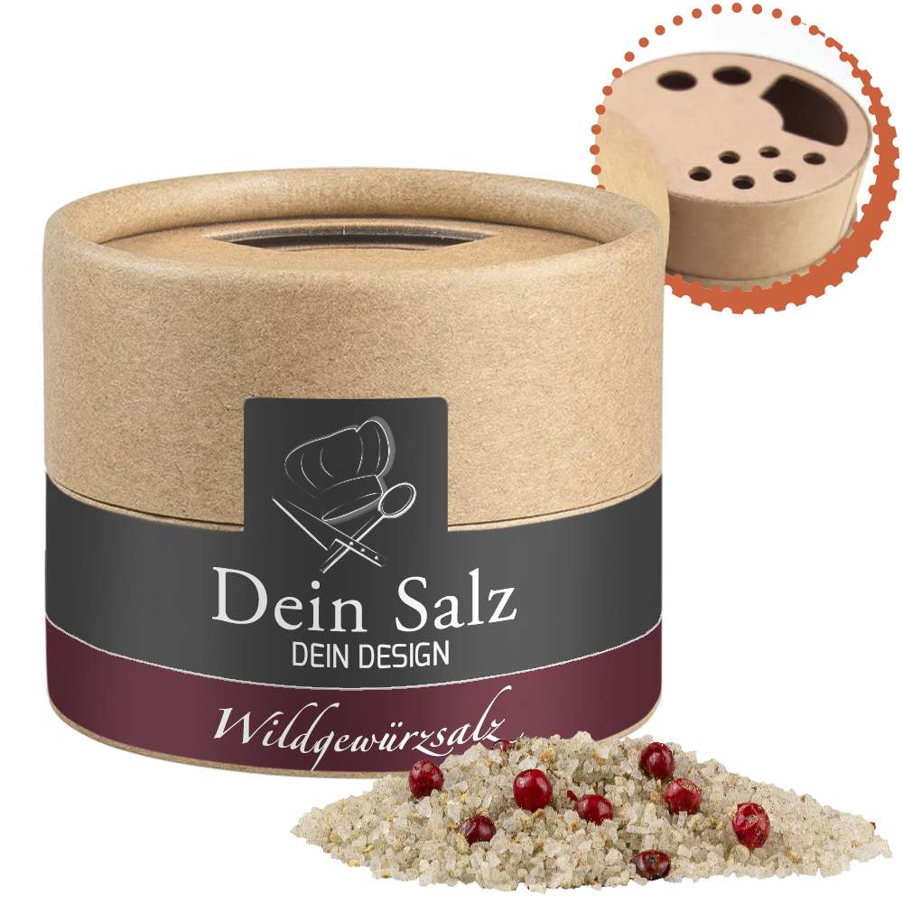 Wildgewürzsalz, ca. 45g, Kraftpapierstreuer Mini
