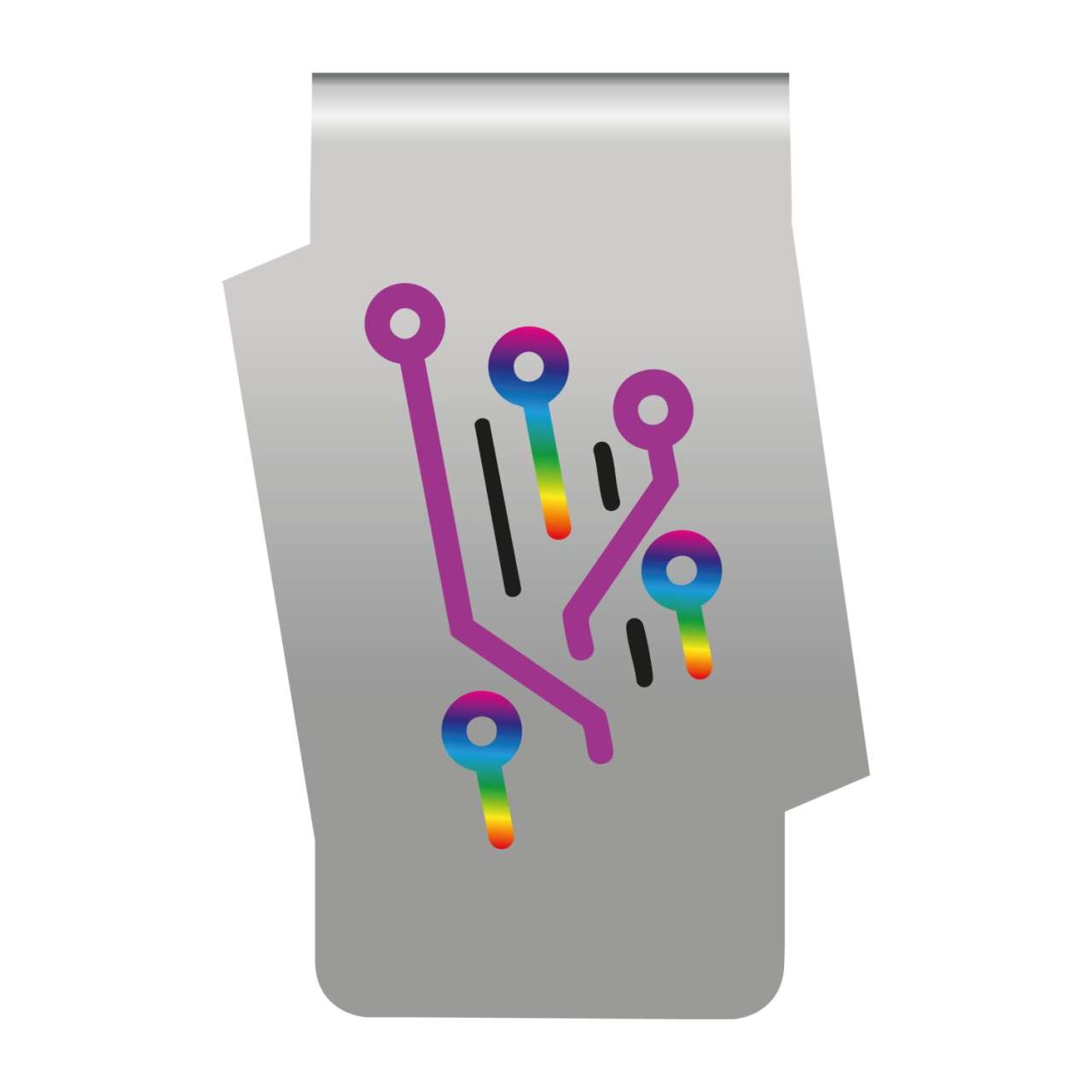 ROMINOX® Mehrweg-Büroklammer Shape Clip Variante, idealer Mailingartikel für Dokumente, bis zu 18 Se