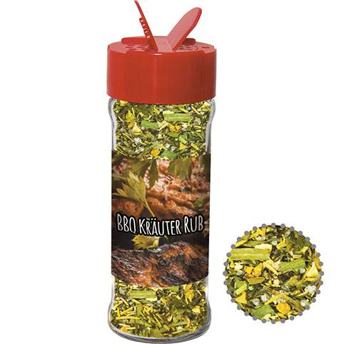 Gewürzmischung BBQ Kräuter Rub, ca. 30g, Glas mit Streuaufsatz