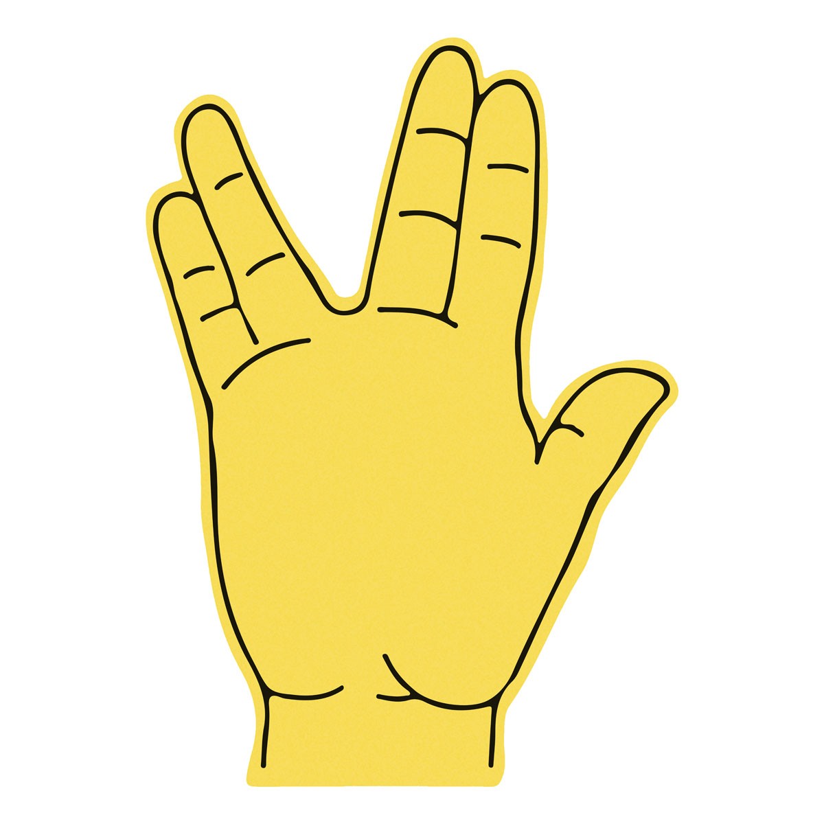 Winkehand aus Schaumstoff VULKANIER GRUß