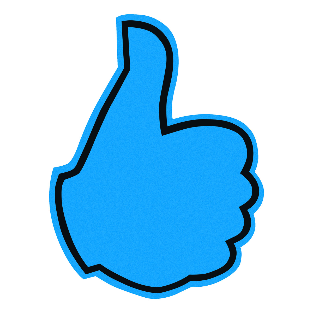 Winkehand aus Schaumstoff DAUMEN HOCH II - Farbe: Blau, Fracht