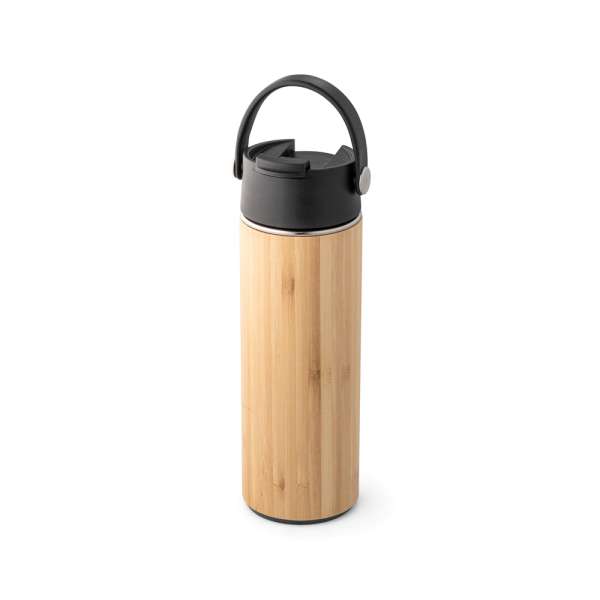 LAVER Thermosflasche aus Bambus, Edelstahl und PP 440 ml