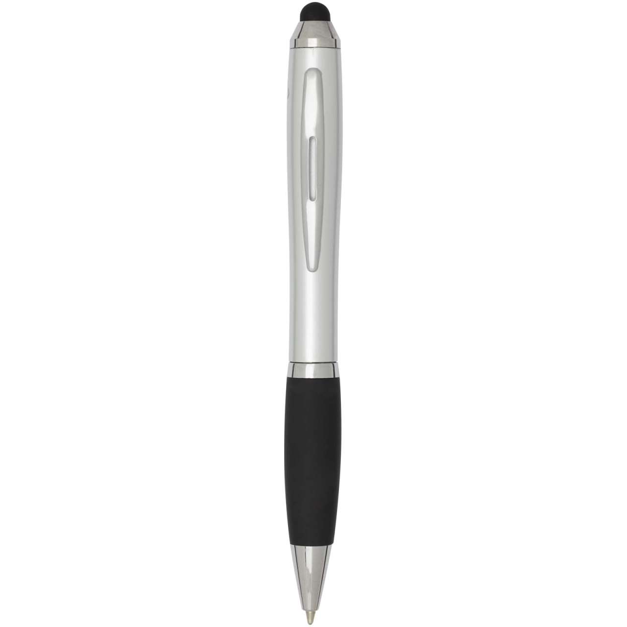 Nash RCS Stylus Kugelschreiber aus recyceltem Kunststoff mit farbigem Schaft und schwarzem Griff (sc