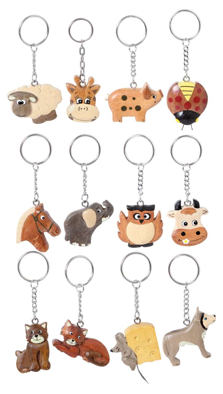 Schlüsselanhänger Intarsien mini, sortiert