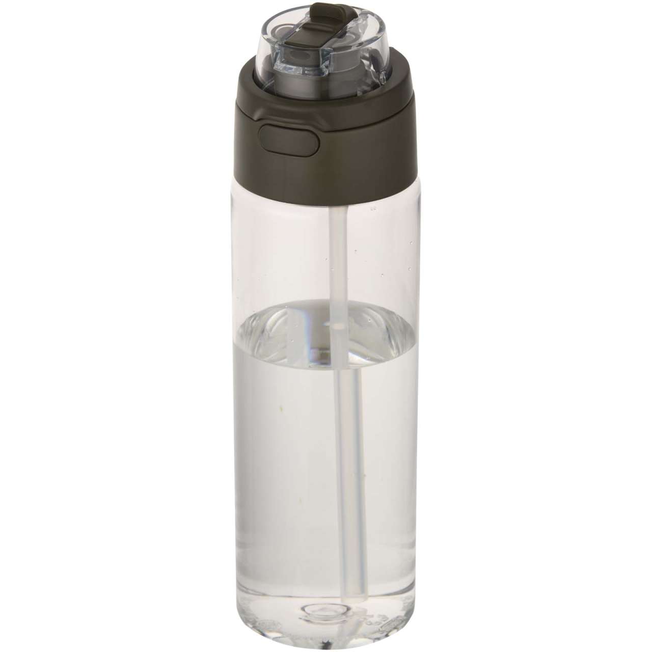 Theron 700 ml RCS-Wasserflasche aus recyceltem Kunststoff mit Multifunktionsdeckel und Klappstrohhal