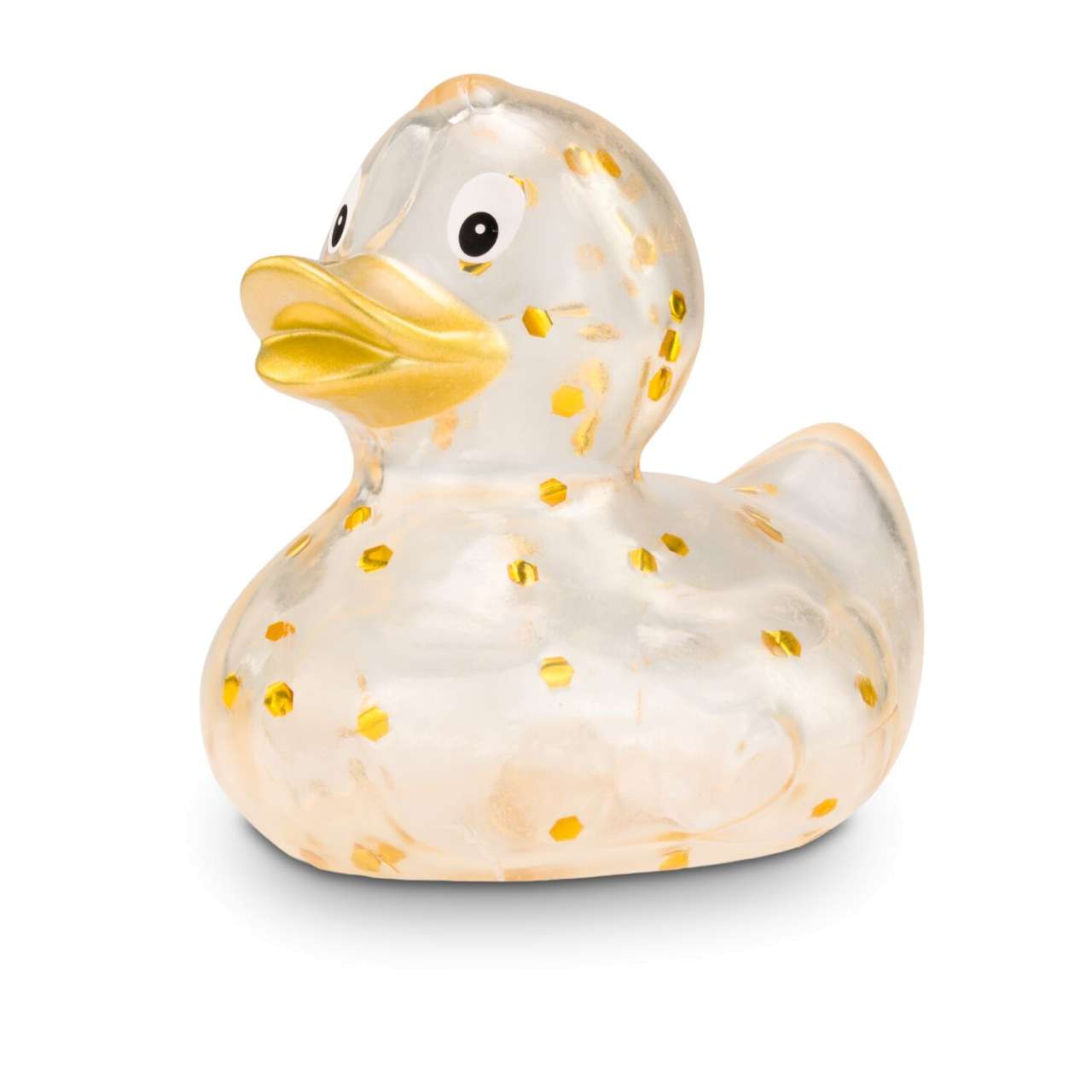 Werbeente Fine Funkelgold, ca. 8 cm