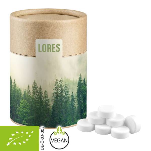 Bio Pfefferminz Drops, ca. 80g, Kraftpapierdose Midi