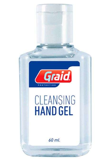 Hand-Reinigungssgel 60 ml inklusive Digitaldruck auf dem Sticker