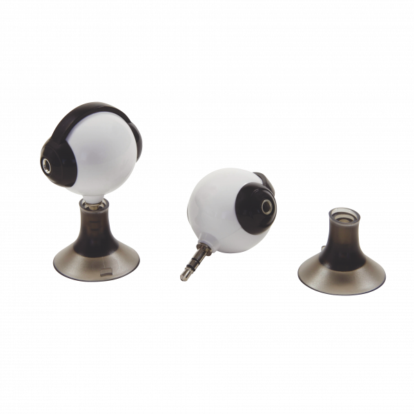 Ohrhörer-Splitter Kugel mit Halterung Sauger 35 mm Audiojack