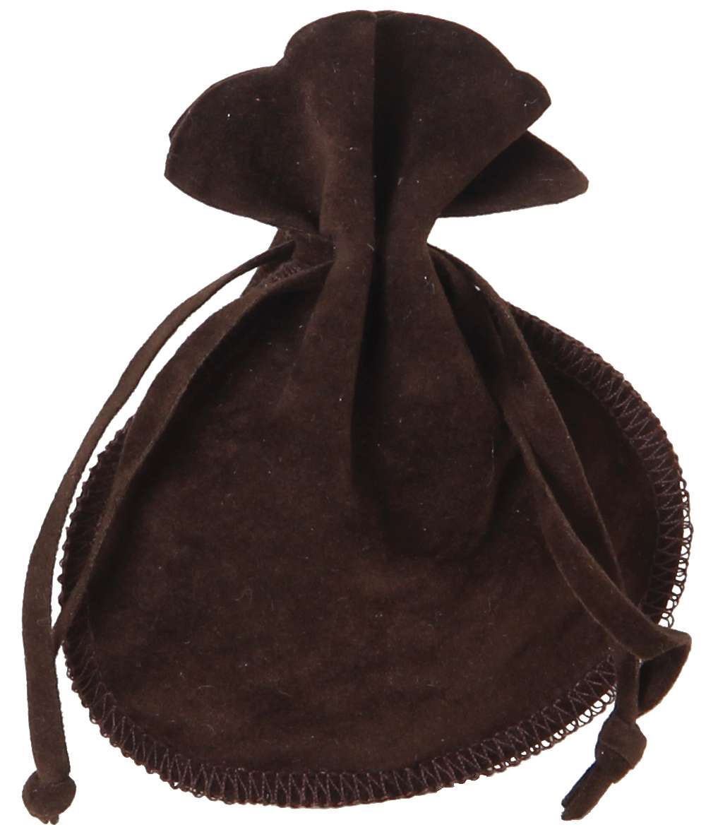 Beutel Wildlederoptik klein dunkelbraun