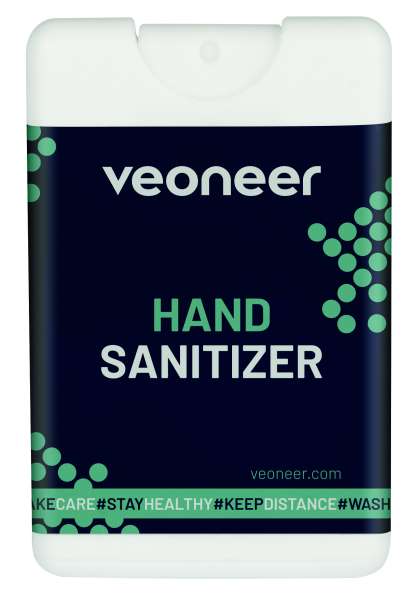 Hand-Desinfektionsspray in 16 ml Spray Card