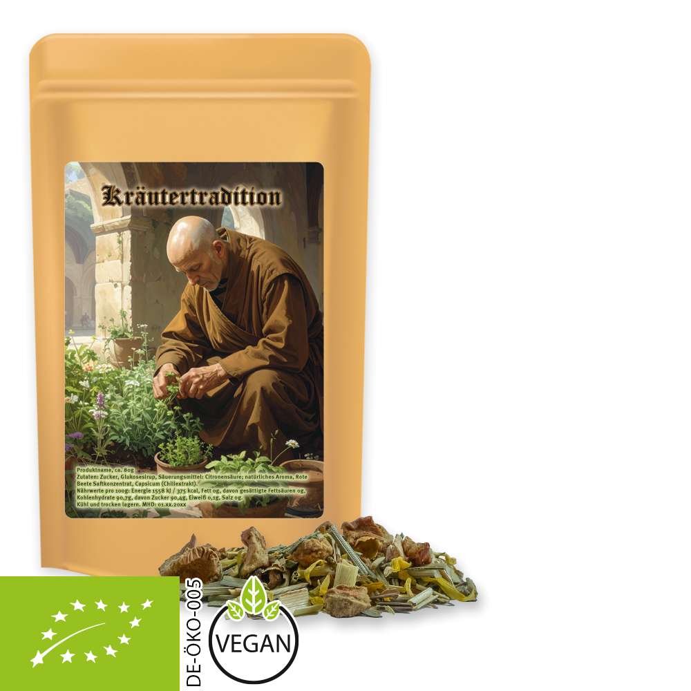 Bio Kräutertee Seelenwohl, ca. 32g, Standbeutel Midi