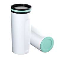 Becher weiß, Ring mint, Boden mint