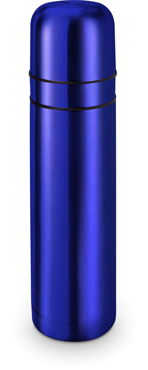 ROMINOX® Isolierkanne // Cup in Cup - mit 2 Deckeln - Blau