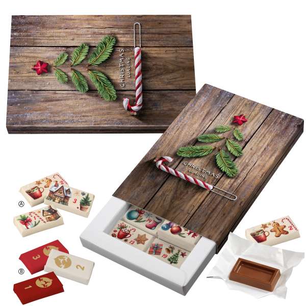 Schoko-Naps-Schuber-Adventskalender - personalisierbares STANDARDMOTIV