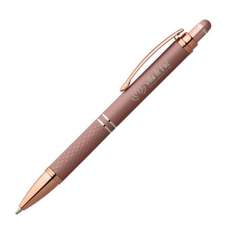 SAGAR Stylus Soft Touch Kugelschreiber Rose Gold mit Laser Gravur