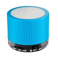 Lautsprecher schwarz, Gitter weiß, Hülle cyan