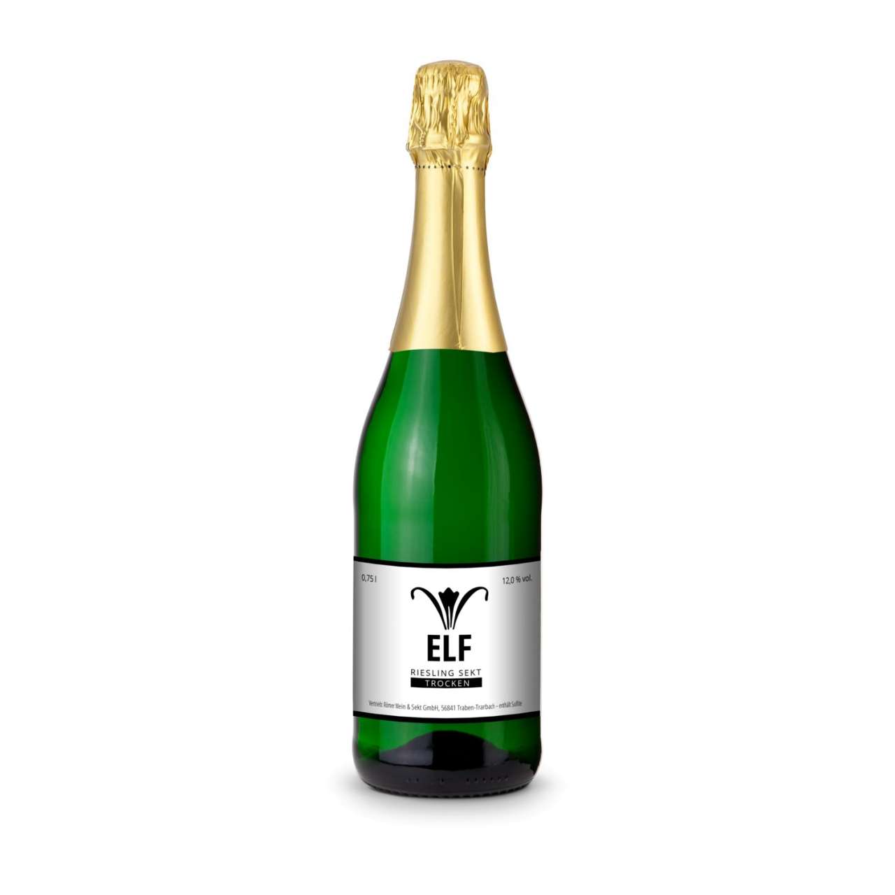 Sekt - Riesling - Flasche grün - Kapselfarbe, 0,75 l