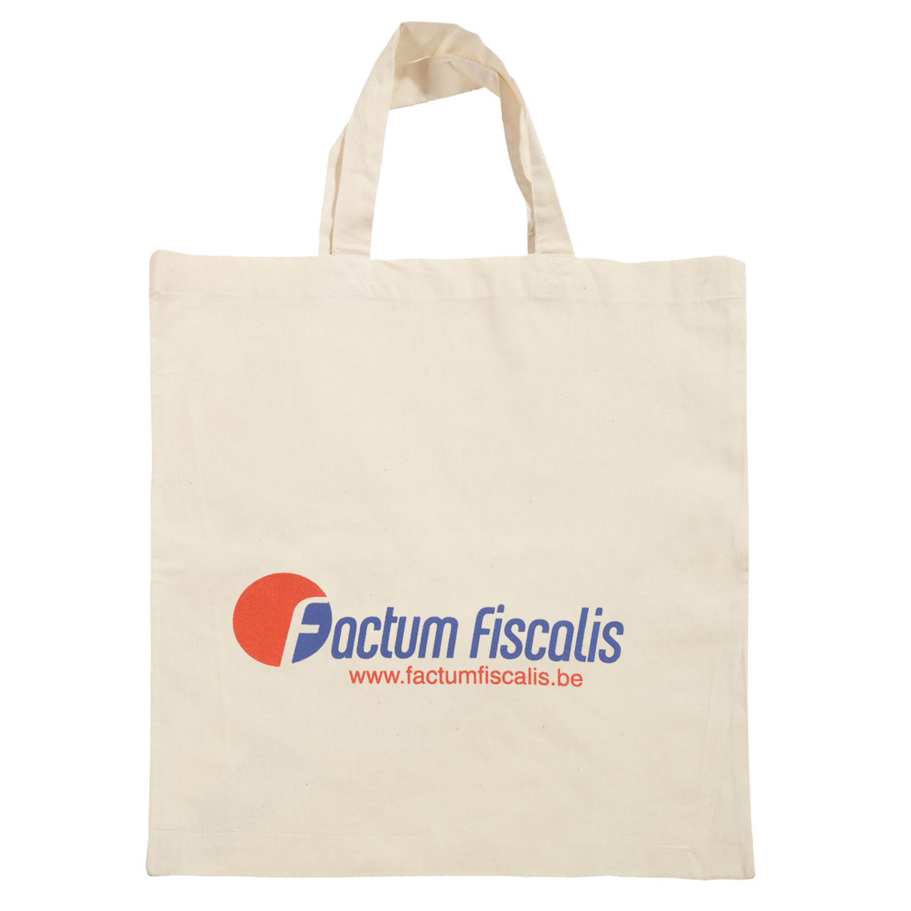 Baumwolltasche naturfarben mit kurzen Henkeln 136 gr / m2