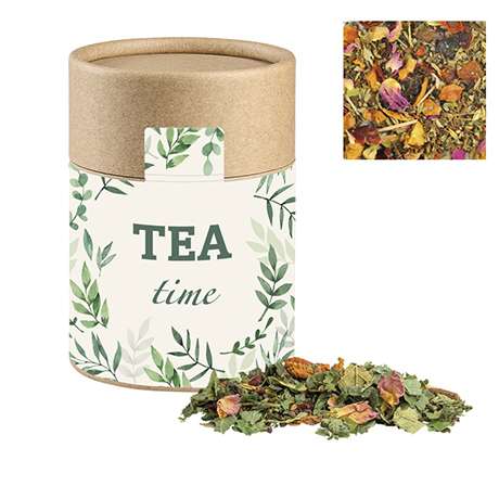 Bio Kräutertee Glücksgefühle, ca. 35g, Kraftpapierdose Midi