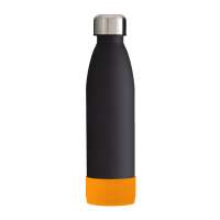 Flasche schwarz, Hülle orange