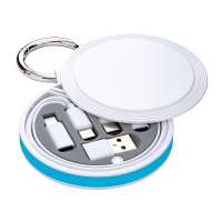 Korpus weiß, Ring cyan