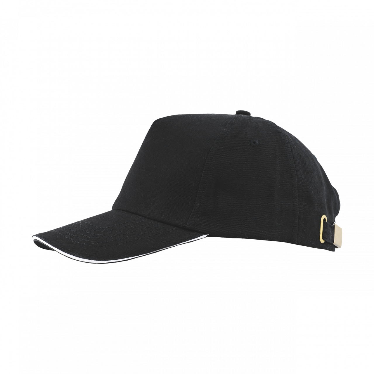 Cap 5 Panel aus gebürsteter Baumwolle mit Schnallenverschluss