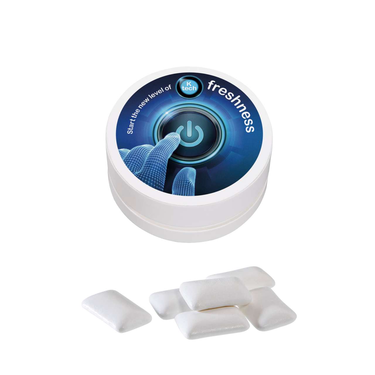 Papier XS-Taschendose mit Zuckerfreiem Kaugummi, 15g