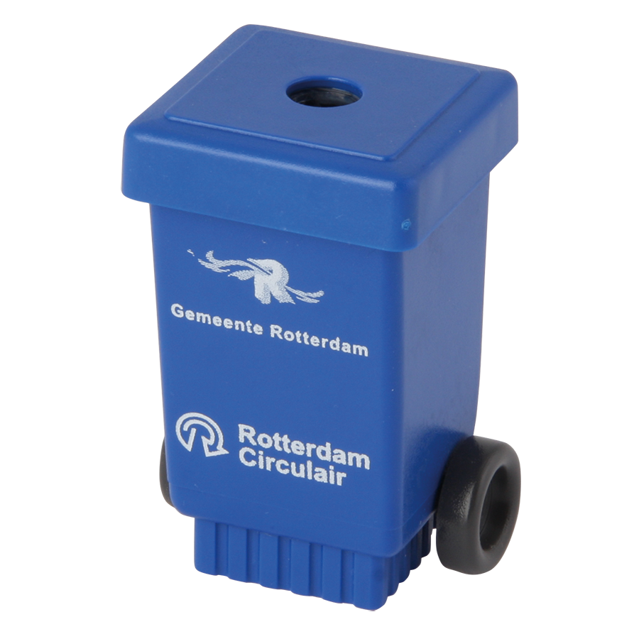 Bleistiftspitzer Mülltonne mit Rädern