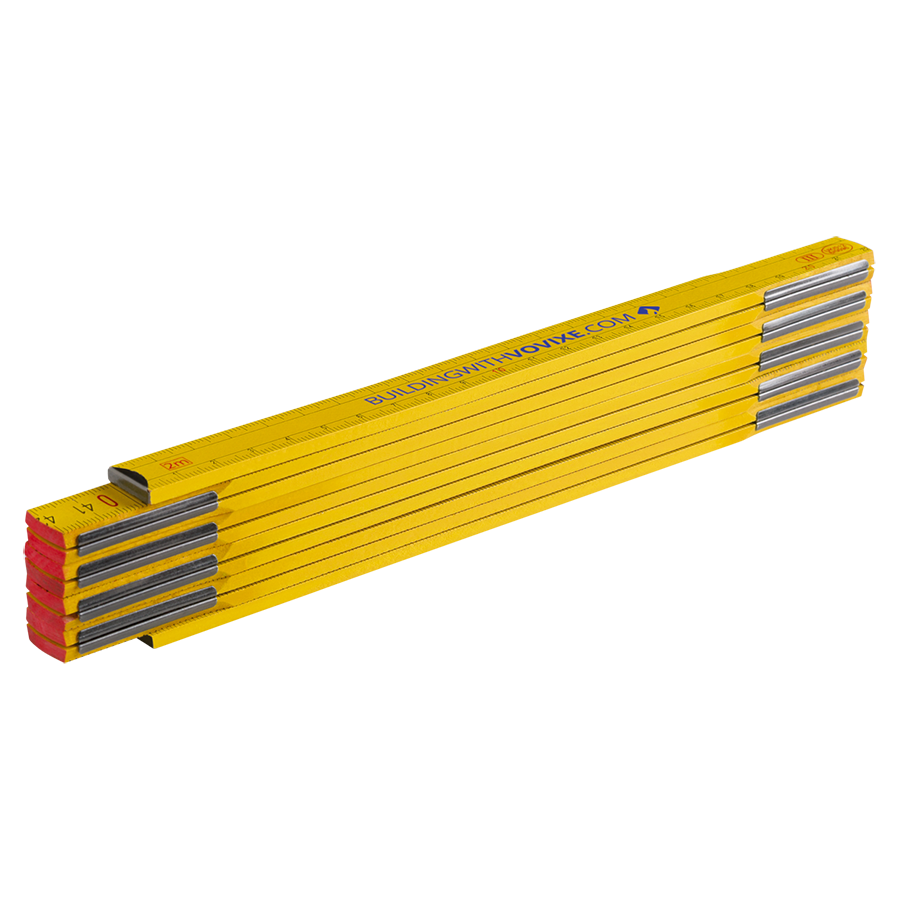 Zollstock 2 Meter aus Holz kalibriert laut EG Normierung Klasse 11