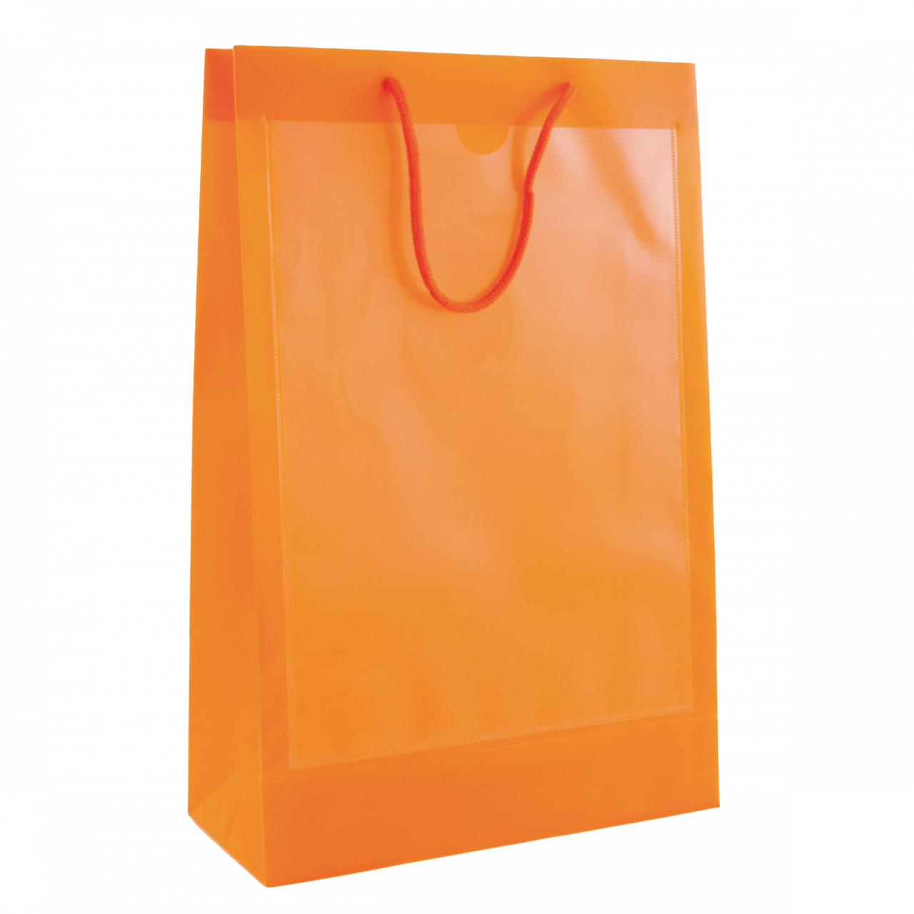 Tragetasche transparent mit 2 Fenstern A4