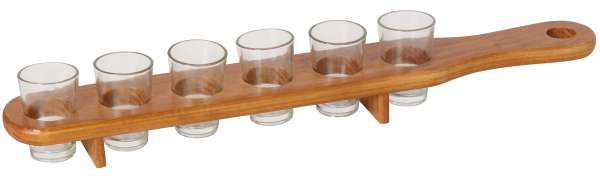 Schnapslatte (6 Gläser)