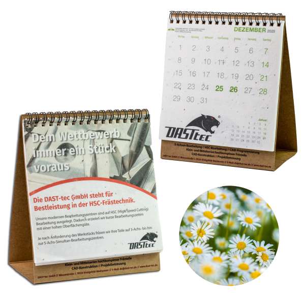 Samenpapier-Tischkalender - Weihnachten