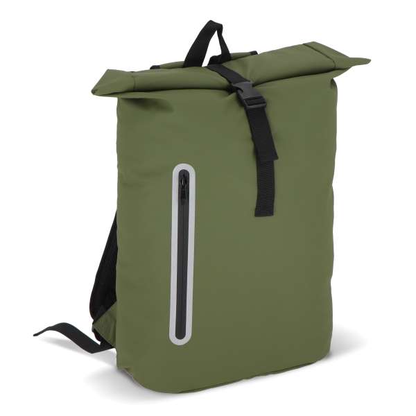 PU-beschichteter R-PET 600D Rolltop-Rucksack 20L
