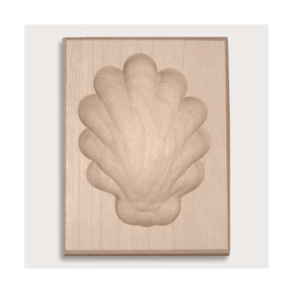 Backform Muschel / Bärentatze aus Holz 6,3 cm