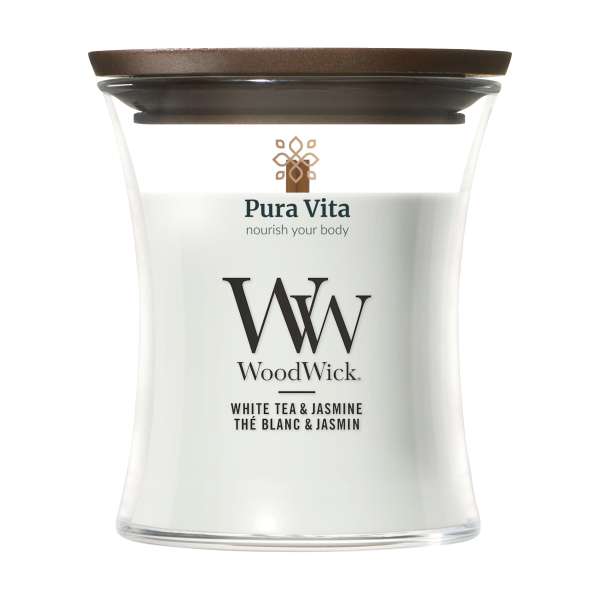 WoodWick White Tea & Jasmine Mini Candle Duftkerze